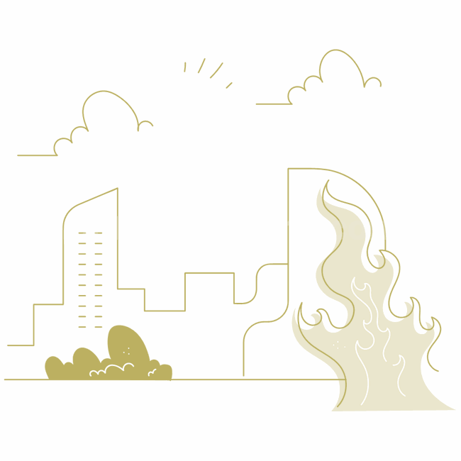 city, flame, fire, emergency, bush, cloud, building